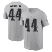 Youth Riq Woolen Philadelphia Eagles Gray 2024 Salute to Service Name & Number T-Shirt