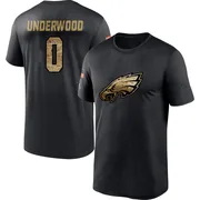 Youth Rocco Underwood Philadelphia Eagles Black 2020 Salute To Service Performance T-Shirt