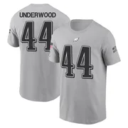 Youth Rocco Underwood Philadelphia Eagles Gray 2024 Salute to Service Name & Number T-Shirt