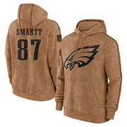Youth Stone Smartt Philadelphia Eagles Brown 2023 Salute To Service Club Pullover Hoodie