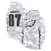 Youth Stone Smartt Philadelphia Eagles Camo Arctic 2024 Salute to Service Club Fleece Pullover Hoodie