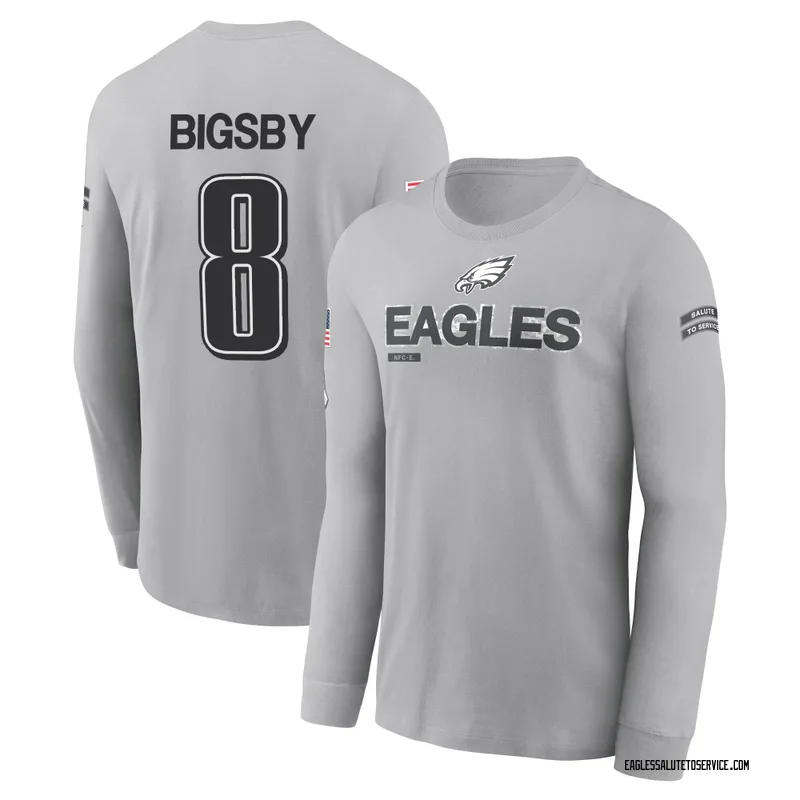 Youth Tank Bigsby Philadelphia Eagles Gray 2024 Salute to Service Long Sleeve T-Shirt