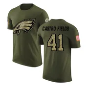 Youth Tariq Castro-Fields Philadelphia Eagles Legend Olive Salute to Service T-Shirt