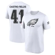 Youth Tariq Castro-Fields Philadelphia Eagles Legend White 2024 Salute to Service Performance T-Shirt