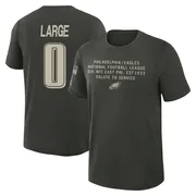Youth Tucker Large Philadelphia Eagles Green Dark/ 2025 Salute to Service Sideline Slub T-Shirt