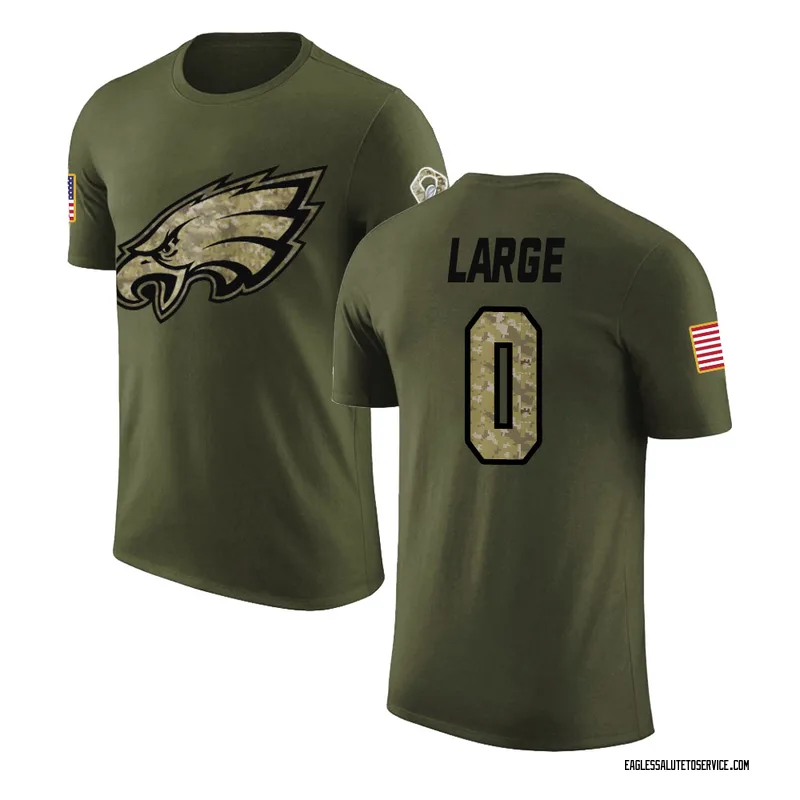 Youth Tucker Large Philadelphia Eagles Legend Olive Salute to Service T-Shirt
