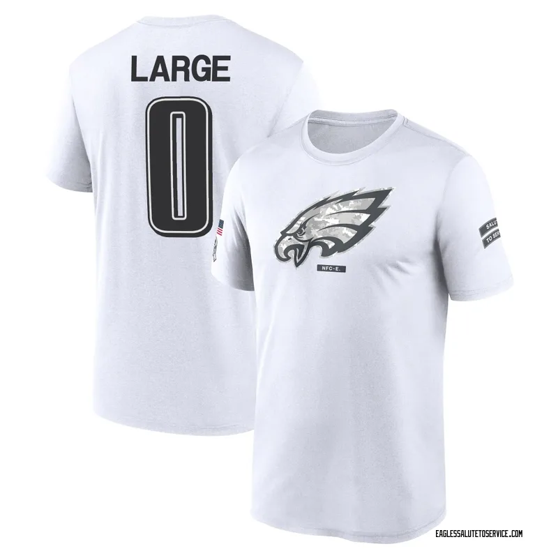 Youth Tucker Large Philadelphia Eagles Legend White 2024 Salute to Service Performance T-Shirt